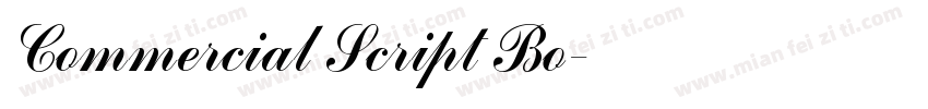 Commercial Script Bo字体转换